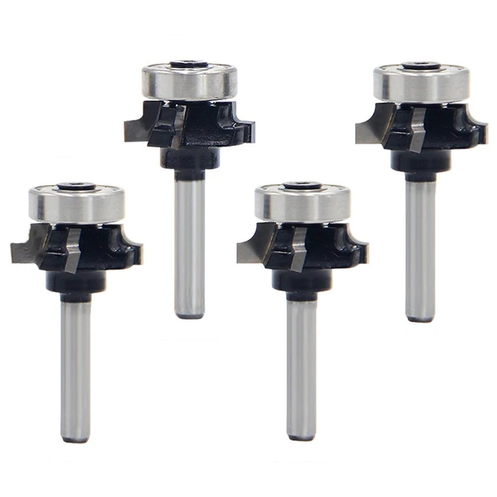 Trimming Cutter As Show Router Bit 4 Flutes Design 45 Steel Material Anti Kickback Build-up Resistant Carbide Tip YG6