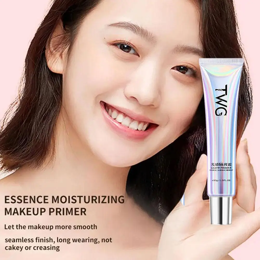 Face Primer Makeup Moisturizing Isolation Cream Invisible Pores Brighten Correcting Skin Tone Refreshing Cosmetics T0j1