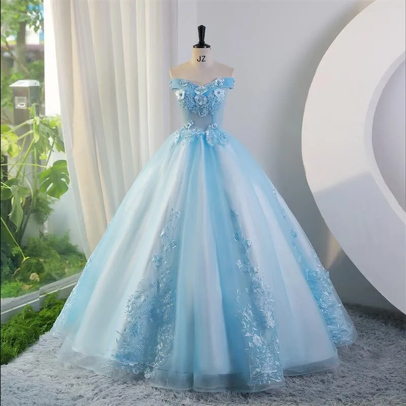 Ashley Gloria-Robe de Quinceanera en dentelle, robe de Rhde luxe, robes Boho, robe de soirée Sweet Off initiée, photo réelle, nouveau, été