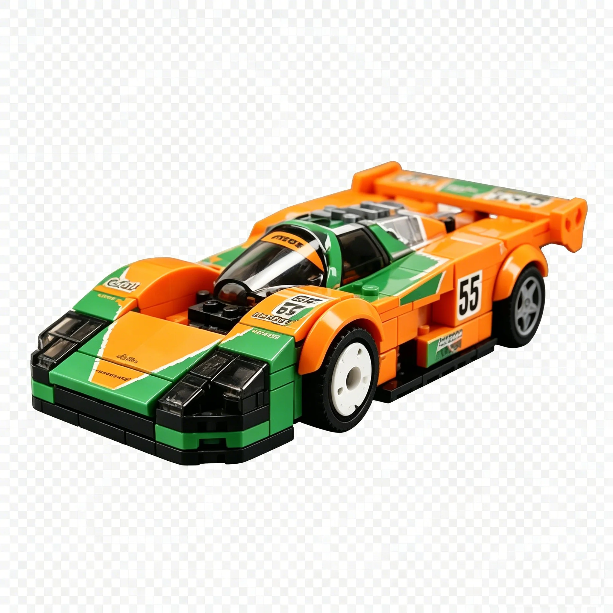

MOC-129182 New Classic 1990s Iconic Sports Racing Car Building Block Model, 261 Parts Creative Boys Kids Birthday Toy Gift