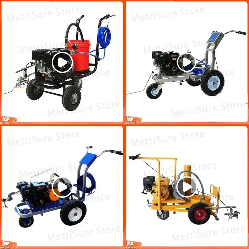 Hand-Pushed Cold Plastic Road Marking Airless Two-Component Spraying Line Marking Equipment for Road Construction and