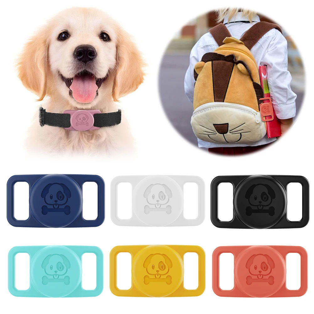 For Apple Airtag Case For Air Tag Holder Waterproof For AirTag Dog Collar Holder Cat Collar Pet Case Silicone Scratch-Resistant