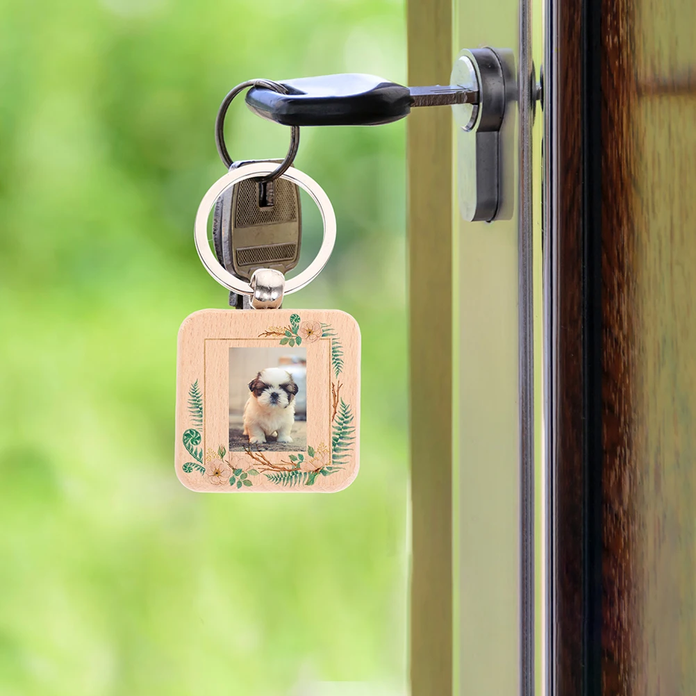 

12pcs Wooden Keychain Blanks Unfinished Diy Craft Supplies For Key Rings Tags Ornaments Engraving Projects Bulk Wood Crafts