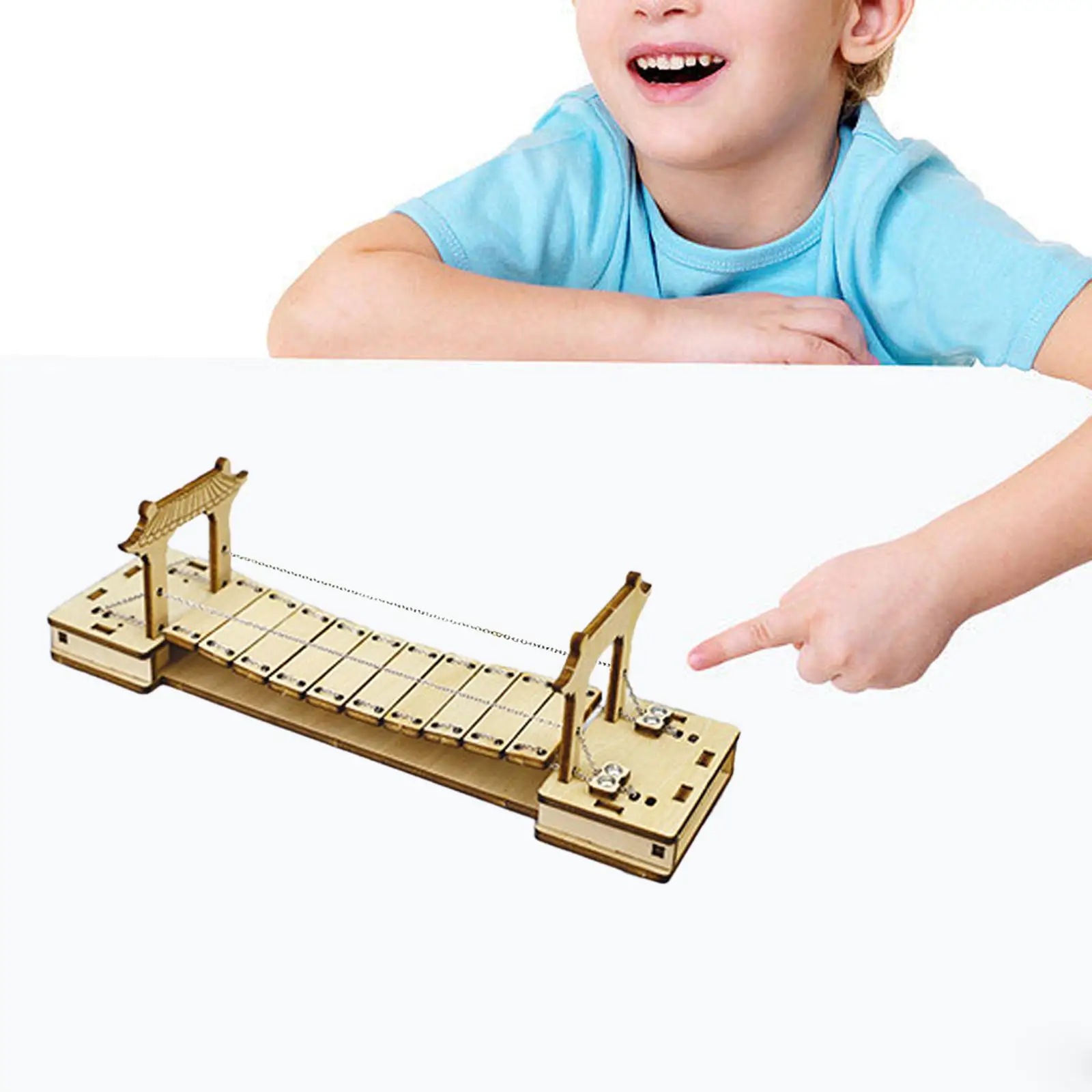 Science Experiment Toys Teaching Props Birthday Gifts Early Learning Toys DIY Chain Bridge Model for Teens Children Preschool