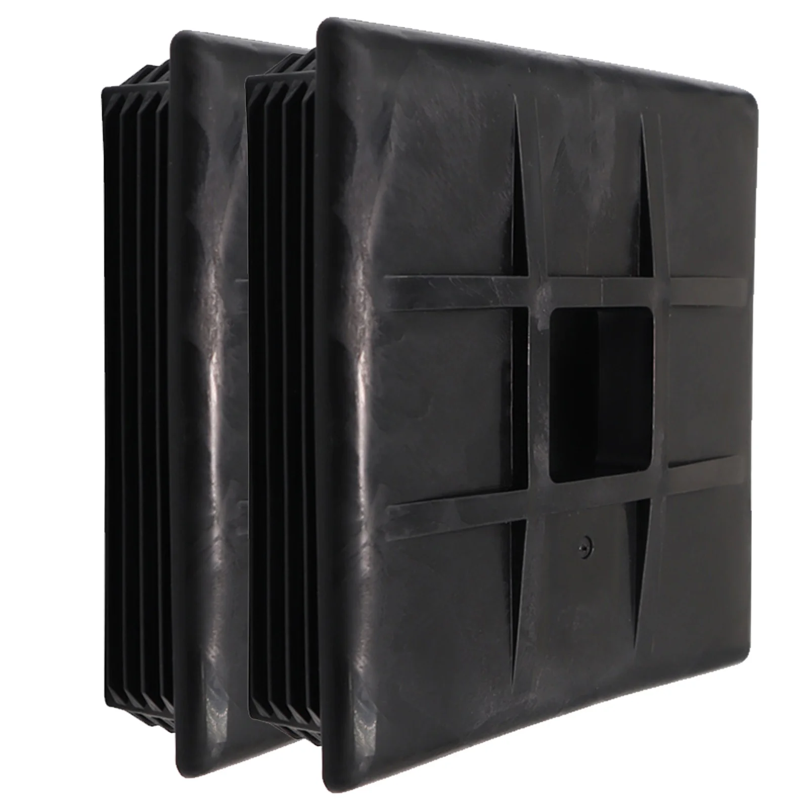 

2pcs Rv Bumper End Caps 4 Inch Square Abs Cover For Camper Trailer Sewer Hose Protection Durable Bumper Plug Cap