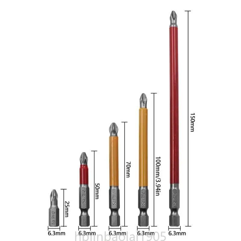 

E74E 6.3mm S2 Strong Magnetic for Cross Bit Electric Hand Drill Screwdriver Bit Hex Handle Screwdriver for Mechanic Repair Wo