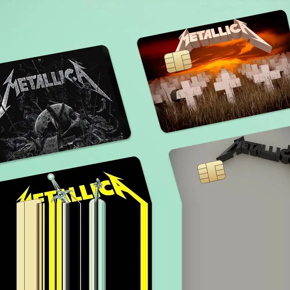 Rock Band Metallica 1 Set Of 4 Pcs Sticker Film Skin Cover Case For Small Large No Chip Debit Credit Card Front Side