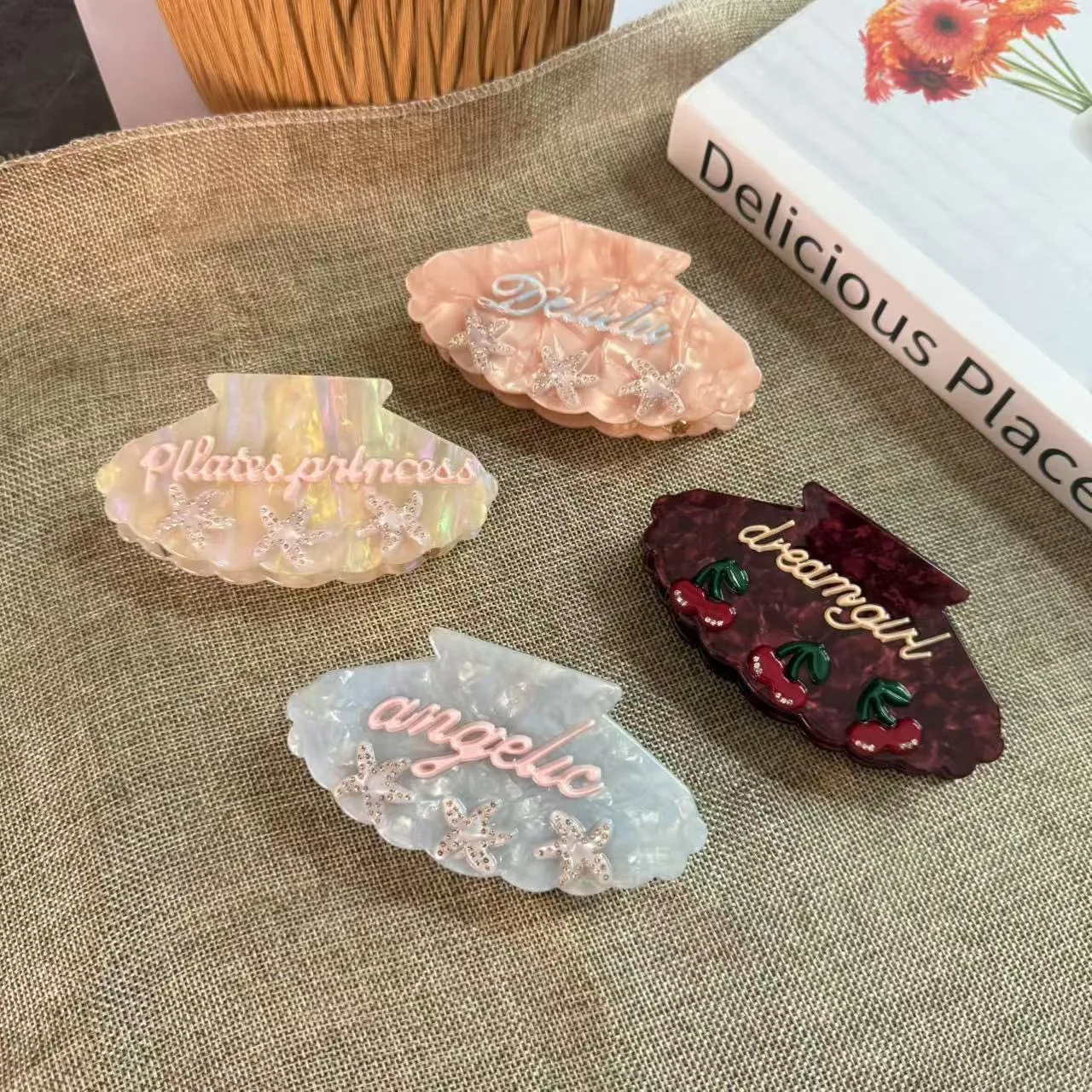 

Shell Shape Hair Clip Korean Style Fashion Cute Claw For Women Girls Acetate Headwear for kawaii Hair Accessories 2025 New