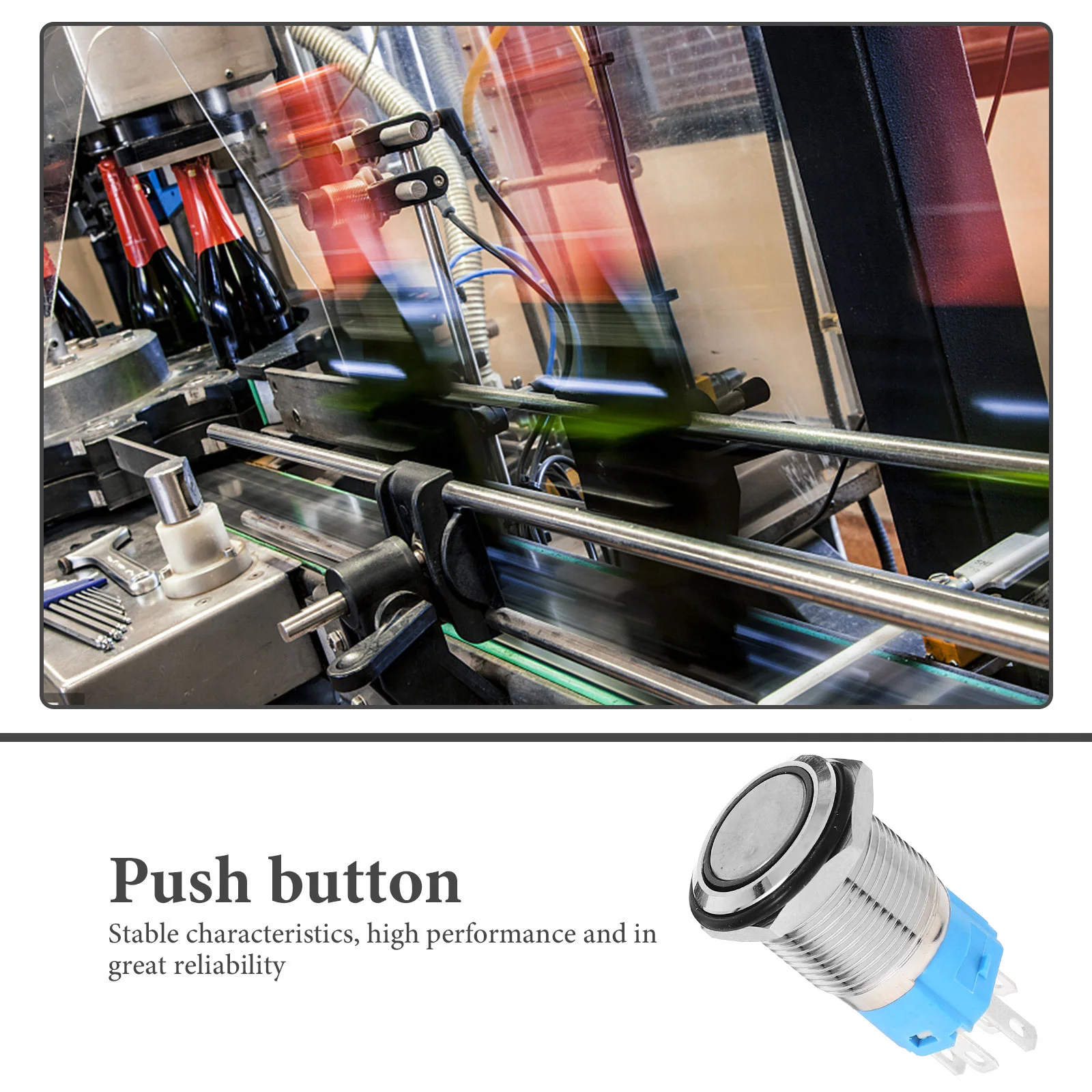 

16mm LED Button Switch Self-Reset Push to Start Car Engine Starter Vehicle Ignition Auto Engine Button Durable Stainless Steel