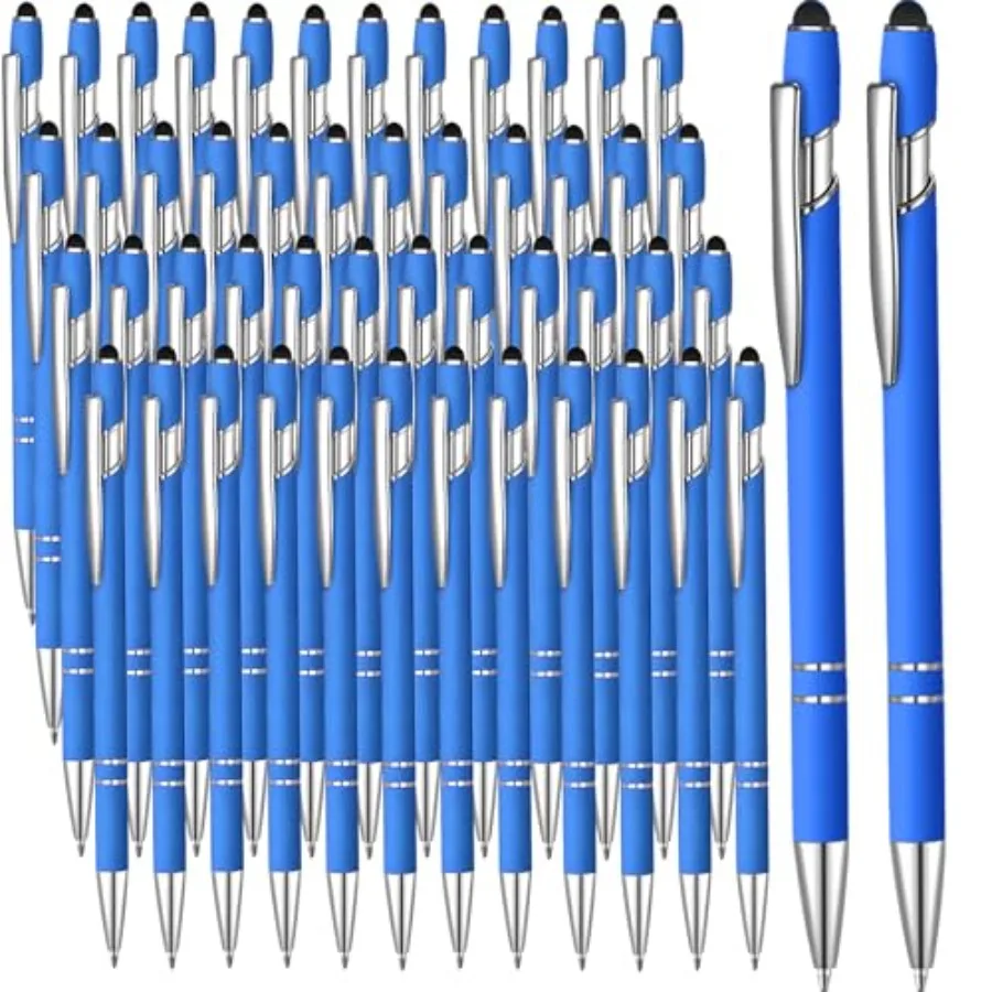 

100 Pcs Ballpoint Pen with Stylus 2 in 1 Ballpoint Pen for Touch Screens 2 in 1 Thank You Pen Gift for Colleagues Coworker Offi