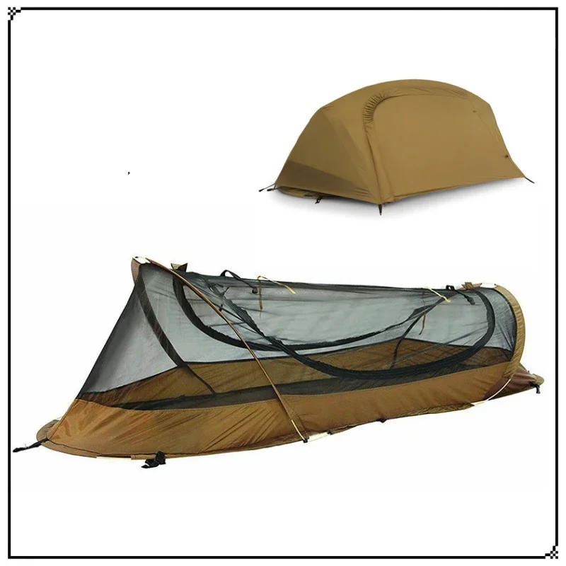 

Camping Tent Outdoor Single Tactical Shelter Marching Bed Mosquito Net Single Anti-mosquito Waterproof Field Tent New