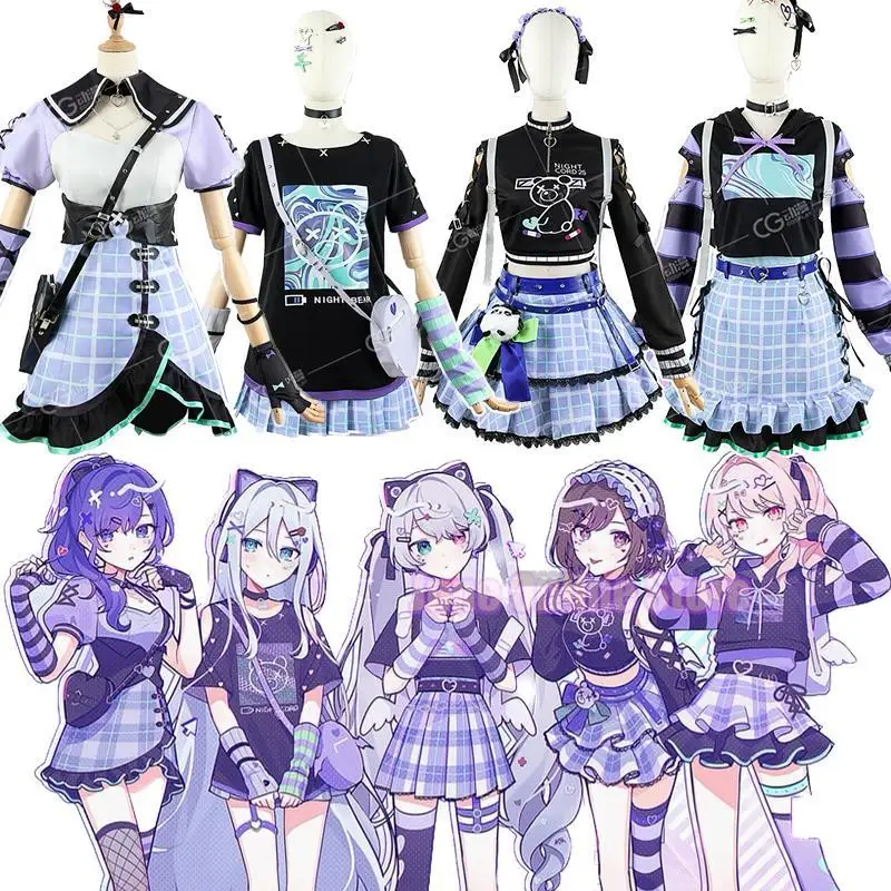 Project Sekai Colorful Stage Cosplay Costumes Wig Bag Mafuyu Mizuki Yoisaki Kanade Shinonome Ena Anime Girl 25-ji Nightcord PJSK