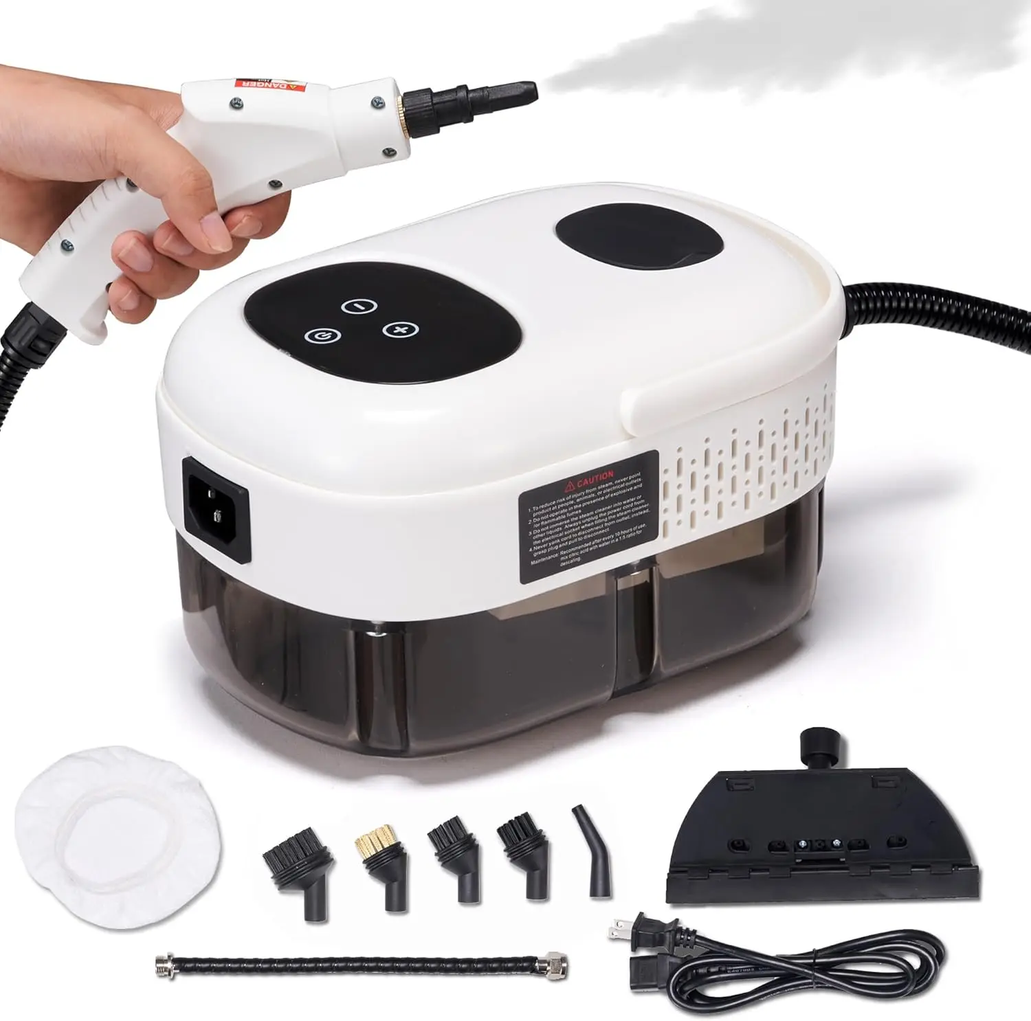 

Handheld Steam Cleaner, 15s Heat-Up 1L Tank Portable Steam Cleaner, 2500W High Temperature Multipurpose Steamer for Cleaning