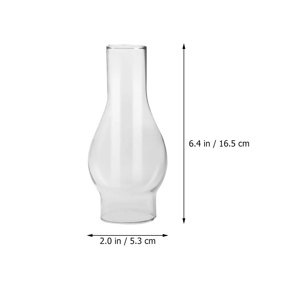 Abat-jour en verre Vintage, 2 pièces, couvercle de lampe à huile, cheminée transparente, décoration de maison, abat-jour