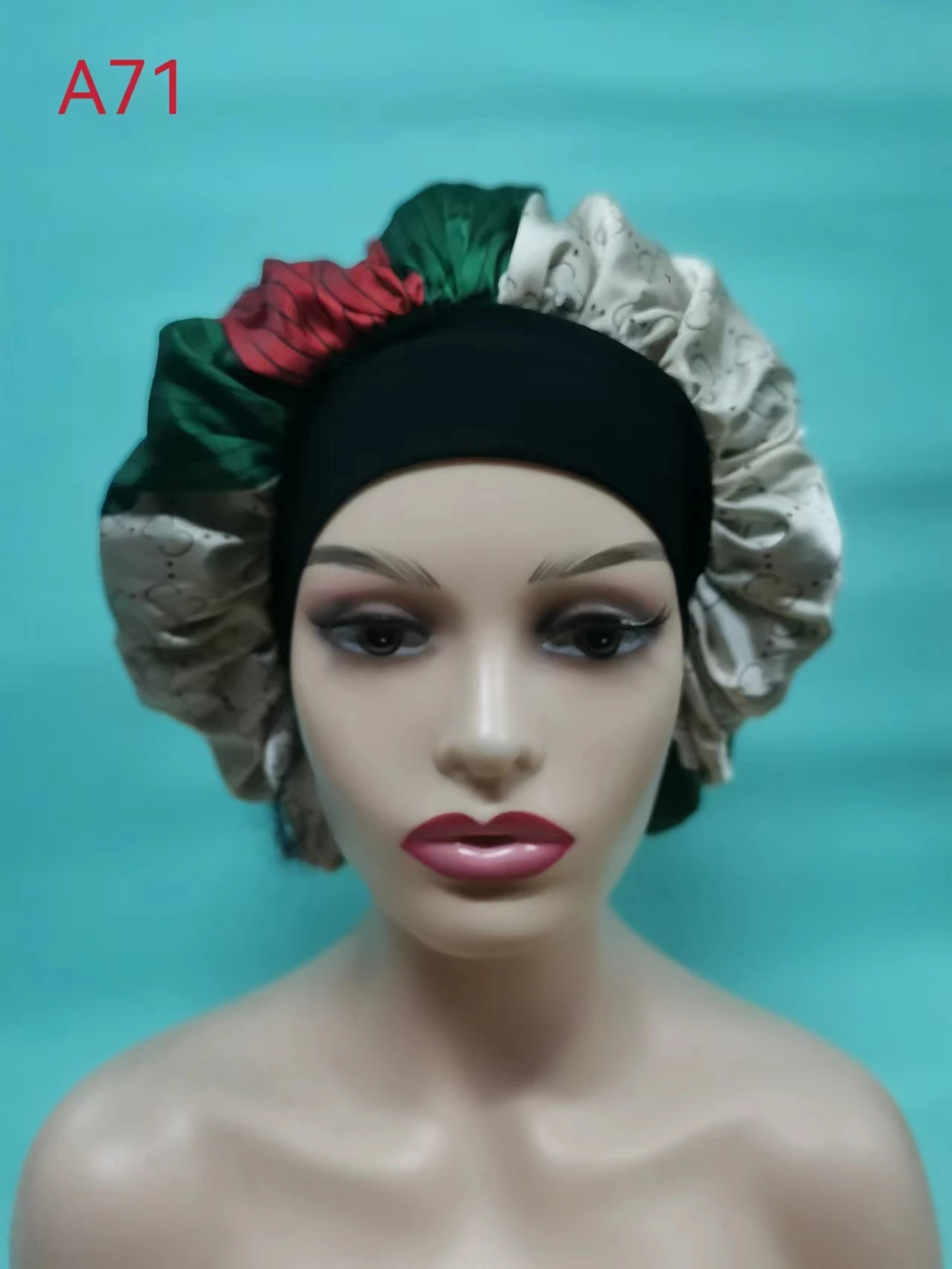 

Silk Nightcap for Women Elastic Hair Cap for Curly Hair Silky Hair Wrap Shower Cap Waterproof Reusable Protects Hair