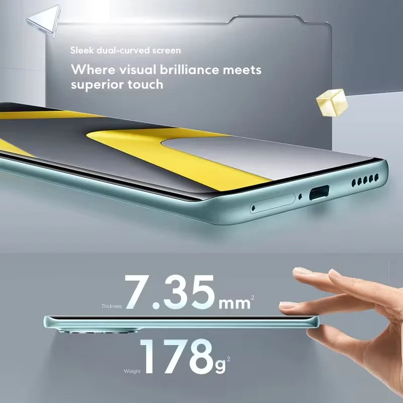 Versión Global del Teléfono Inteligente POCO M8 5G con Snapdragon ® Pantalla AMOLED Flow de 6.77 pulgadas y 120Hz de 6ª generación 3, 5520mAh, sistema de cámara dual con IA de 50MP 4