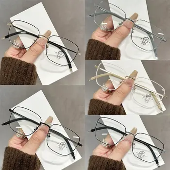 新款時尚眼鏡框 男女通用 超輕金屬方形鏡框 防藍光透明鏡片 光學眼鏡 8 最佳銷售 男士透明鏡框 - №2