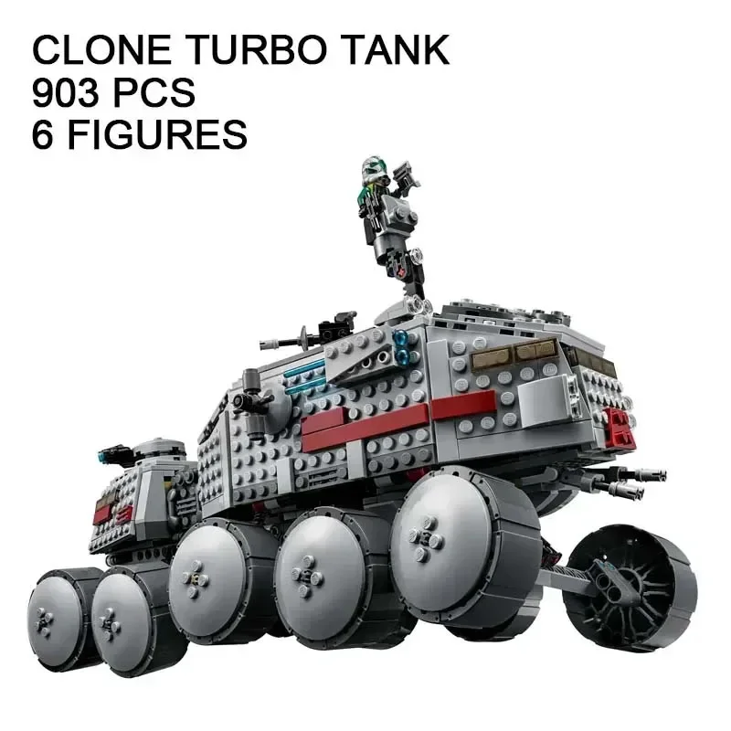 903 pcs Compatible 75151 Clone Turbo Tank Building Block Props Model Children's Assembled Toys Birthday Christmas Gift