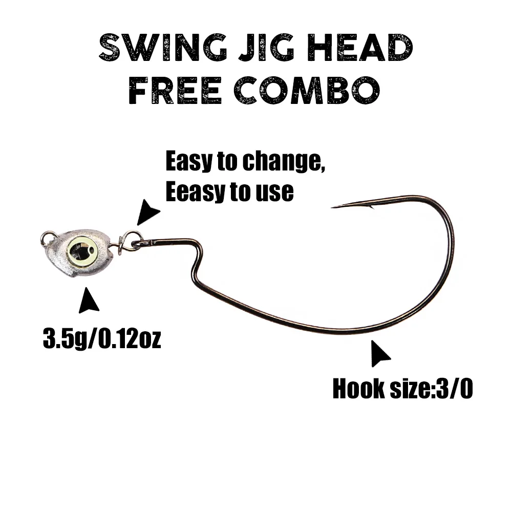 B&U Jig Head Cheburashka Sinker - Vinilo para Pesca - imagen 4