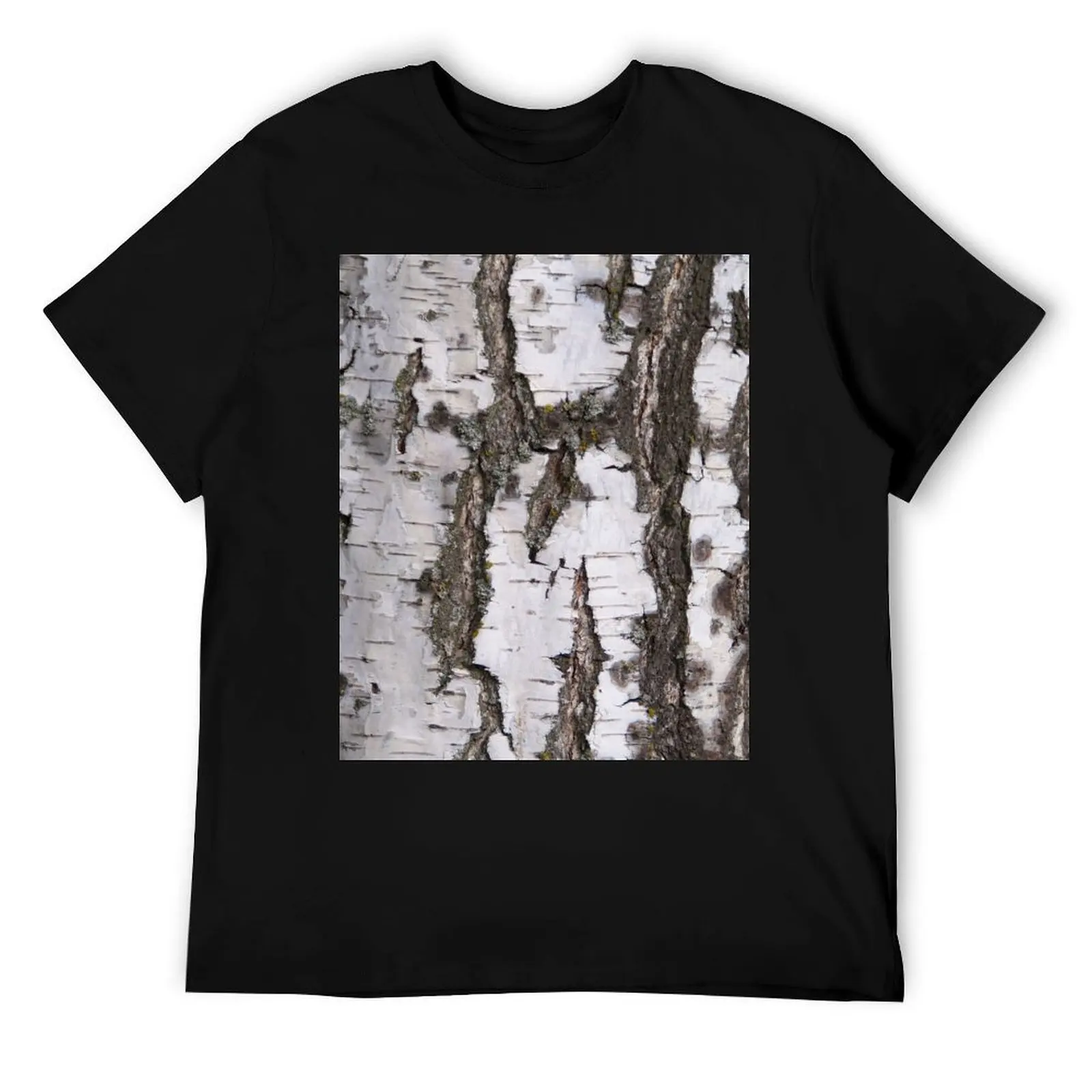 

Birch bark pattern T-Shirt t shirt man designer t shirts with prints cotton tshirt 100% T-Shirt