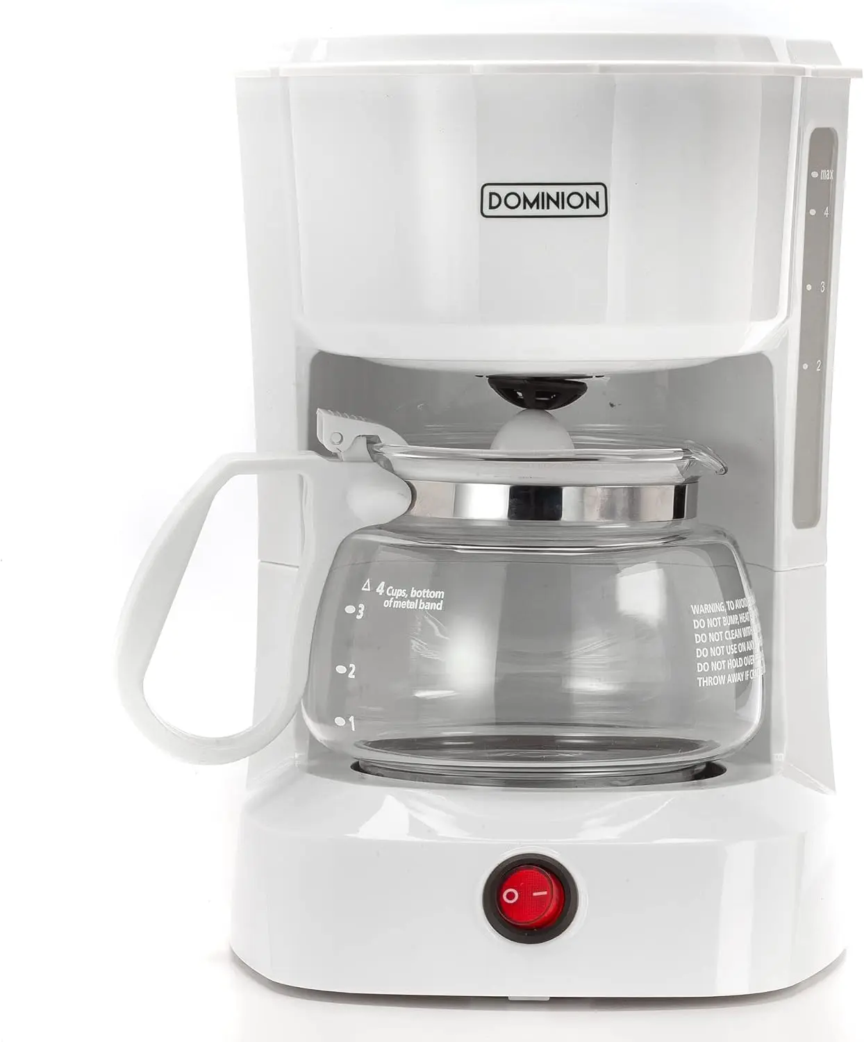 

4-Cup Coffeemaker Compact Coffee Pot Brewer Machine, Quiet Operation with On / Off LED Indicator Light, Convenient Cord Stora
