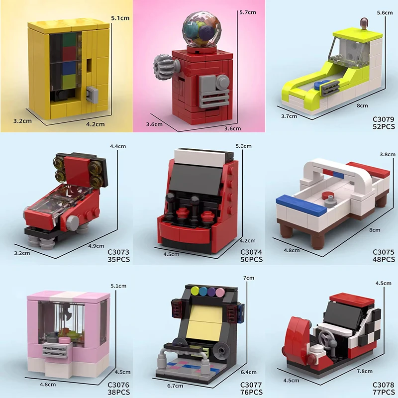 MOC City Laboratory Scene Building Blocks Street View Office Table Game Computer Study Business Hall Chemistry Bricks Toys Gifts