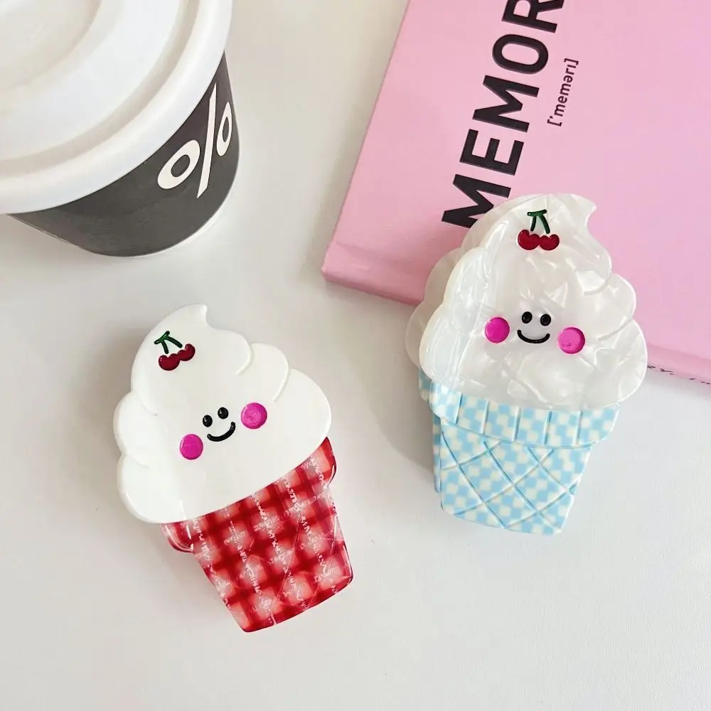 

Headdress Cute Ice Cream Shark Clip Sweet Summer Ice-cream Cone Hair Claw Colorful Acetic Acid Delicious Food Claw Clip Girls