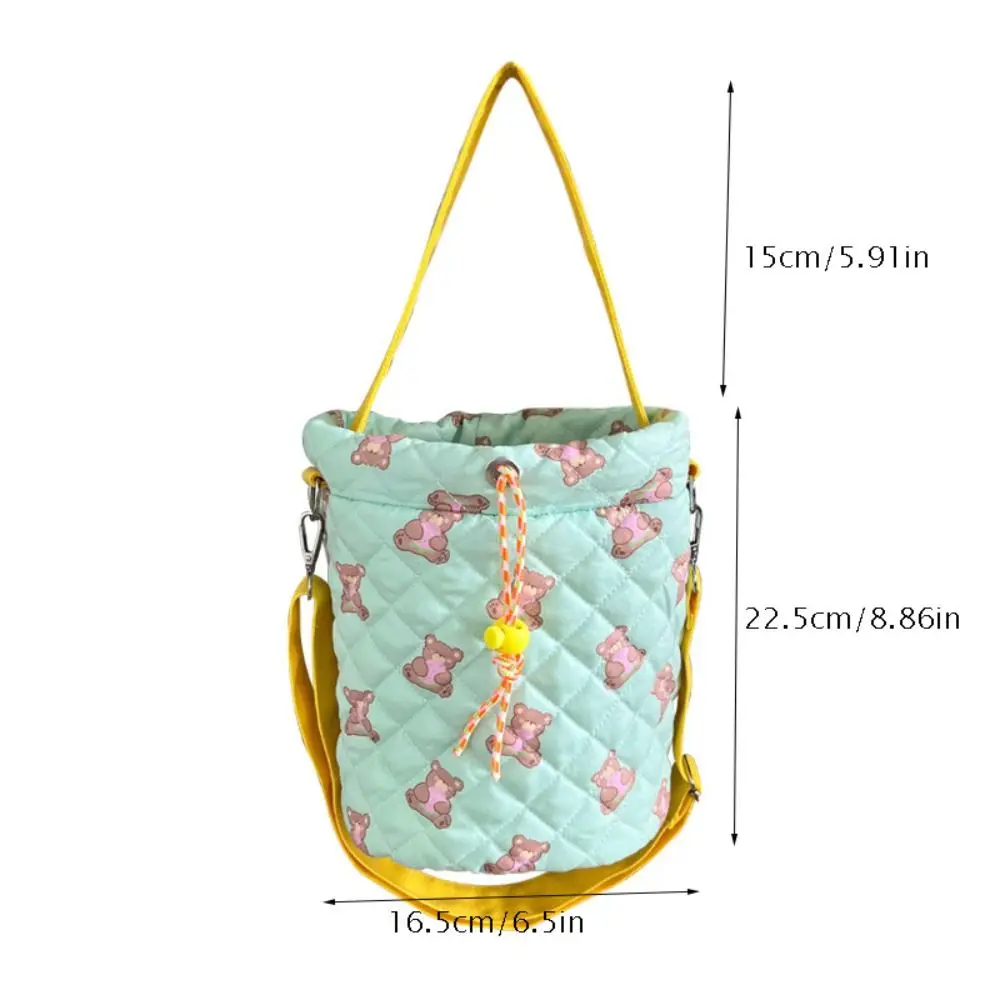 Sac fourre-tout ours de dessin animé, sac de proximité, sac à cosmétiques, grande capacité, toile de voyage, document de bonbons, E27