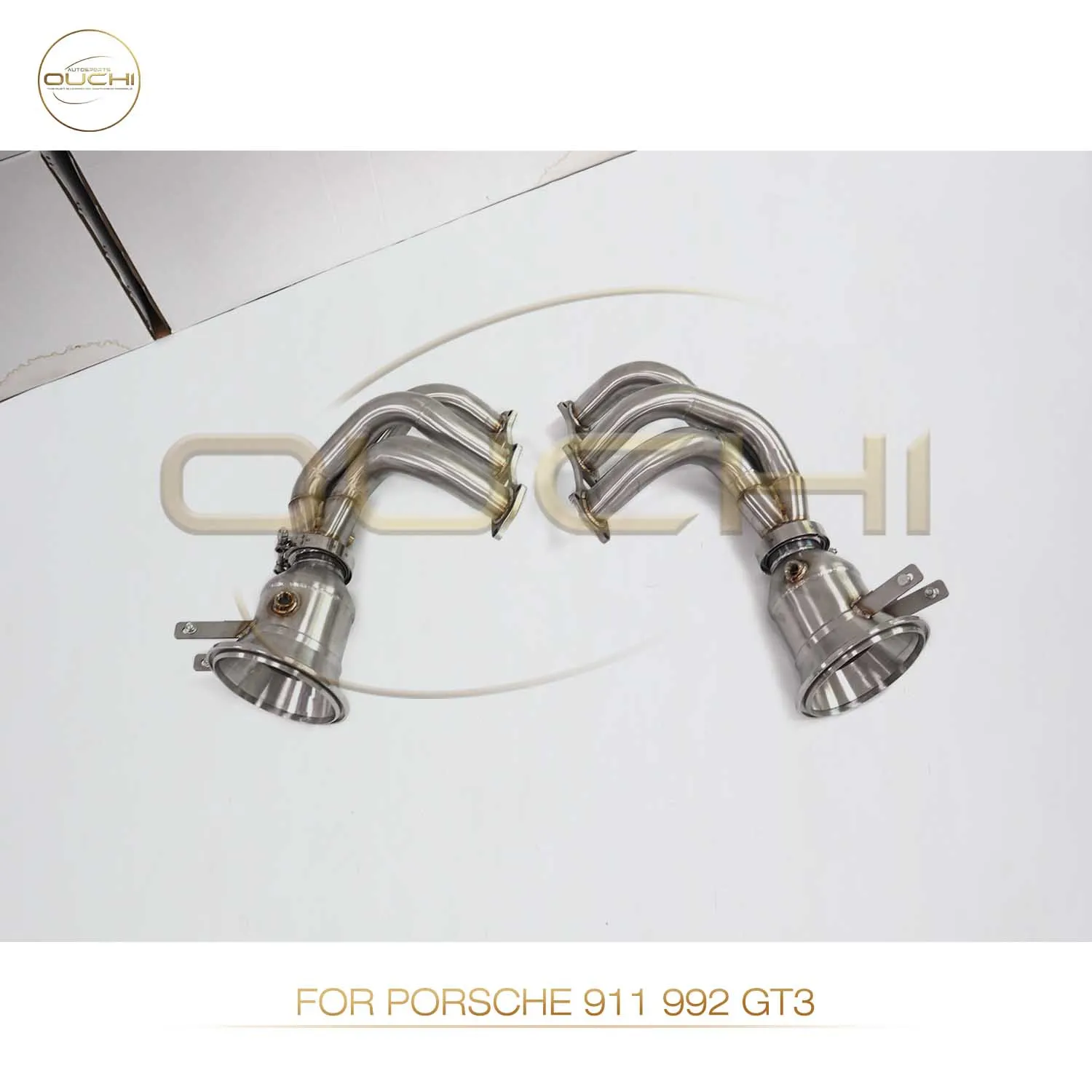 Performance manifold Downpipe for Porsche 911 992 GT3 OUCHI Exhaust System Stainless steel Headers Without heat shield