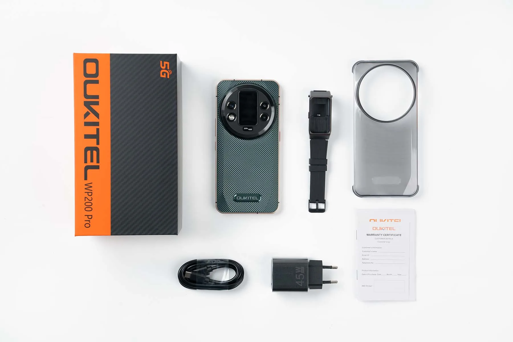 OUKITEL WP200 Pro Android 15 72GB(24+48) 1TB Rugged Smartphone 5G 6.7'' 120Hz 108MP 8800mAh 45W Detachable Earphone-SmartWatch