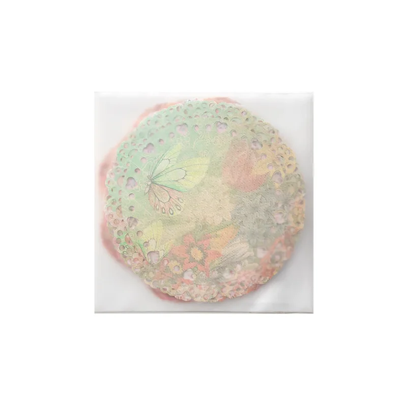 20 pcs Round Lace material paper for Decorative Diary Scrapbooking  Background paper handmade DIY Junk Journal Supplies