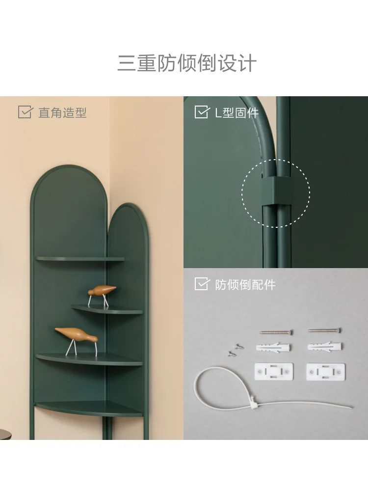 خزانة تخزين زاوية جدارية لغرفة النوم وغرفة المعيشة ورف الكتب