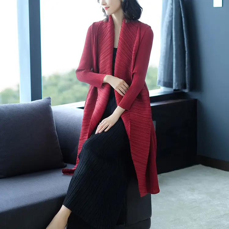 Wrinkled jacket 2025 autumn  new style long sleeves, medium to long length, loose fit, oversized, slimming and stylish look - Image 6