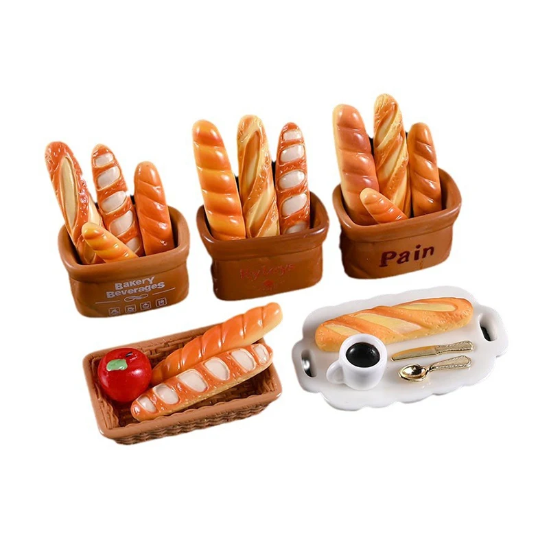 Resina Miniature Food Play Combination Set, Casa de Boneca, Materiais DIY, Acessórios Artesanais, 1 Conjunto