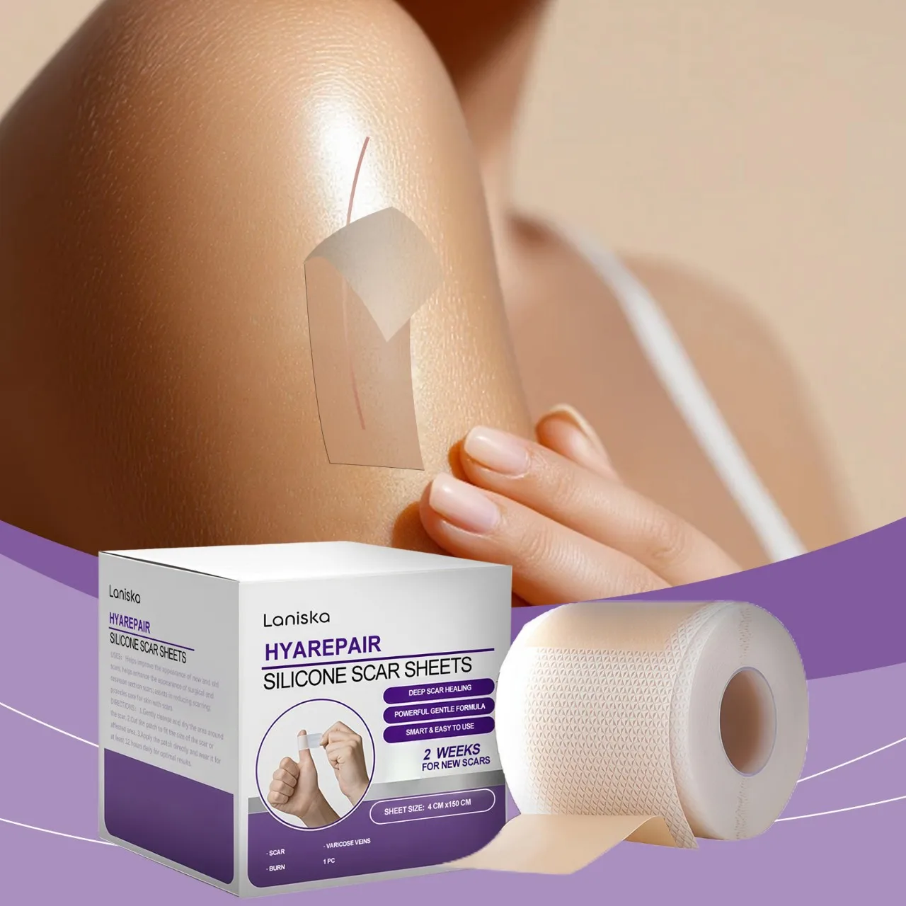 Hydrocolloid Roll For Wound Care Hydrocolloid Patch Bandages With Self-Adhesive, Bed Sore Bandages, Highly Absorbent For Burn