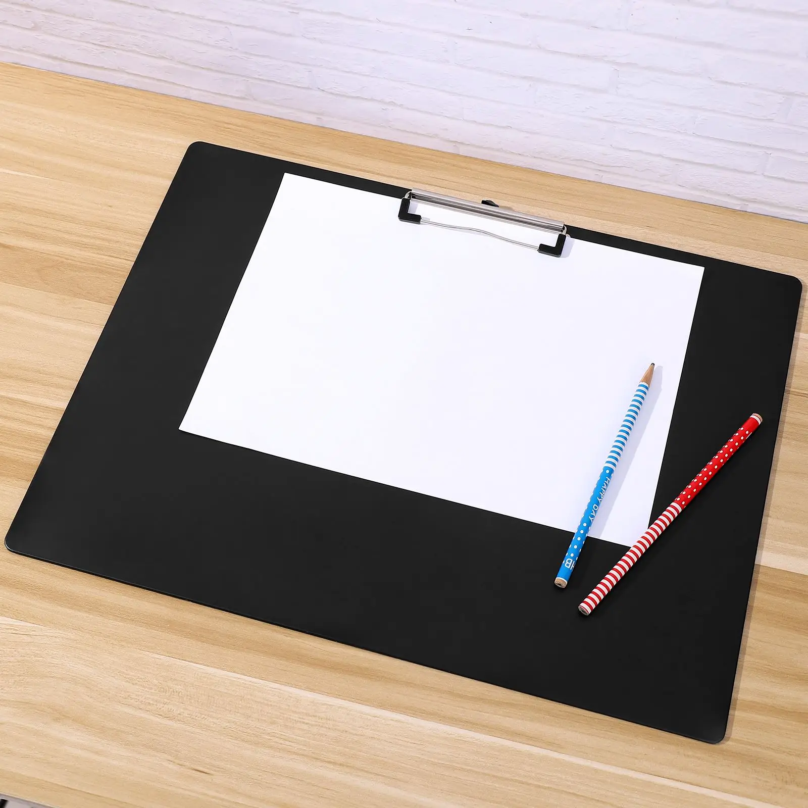 A3 Horizontal A3 Size Clipboard For Writing Drawing Paper Clip Pad Thick Plastic Writing Pad Office File Folder Clip (Black)