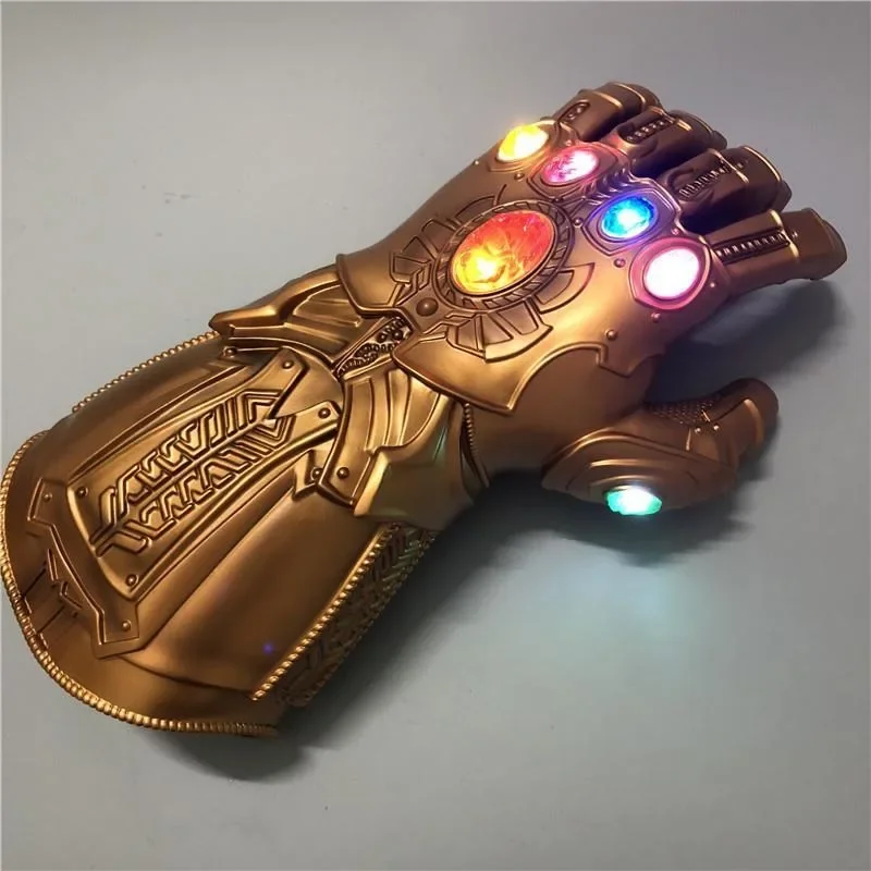 New Marvel Thanos Infinity Gloves Creative Halloween Cosplay Props Gloves Personalized Wearable Gemstone Figures Children's Toys