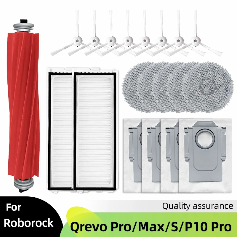 

Fit For Roborock Qrevo Pro / Qrevo MaxV / Qrevo S P10 Pro Robot Vacuum Cleaner Replacement Roller Dust Bag Parts Accessories