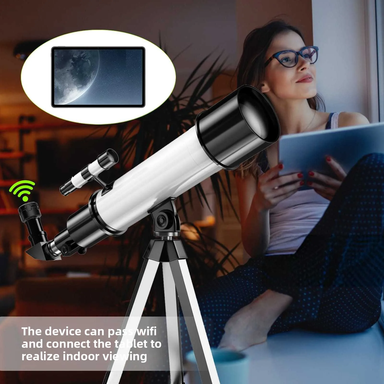 Беспроводной электронный 1,25-дюймовый окулярный телескоп для астрофотографии и наблюдения за птицами, видеозапись 4K с ночным видением