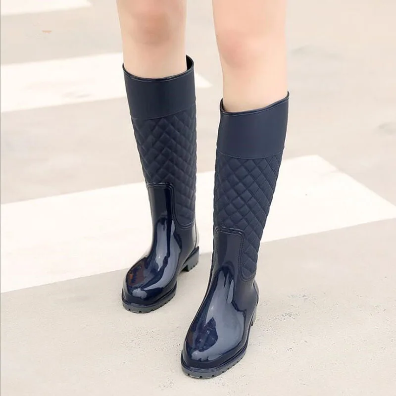 Comemore 2022 Winter Knee-length Rain Boots Women\'s Rain Boots High Outdoor Rubber Water Shoes for Female Galoshe Free Shipping