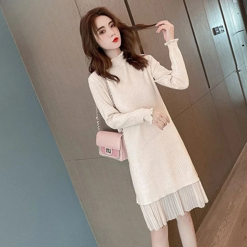 2026 Early Fall New French Refined Knitted Dress Women Autumn Winter High End Base Layer for Overcoat