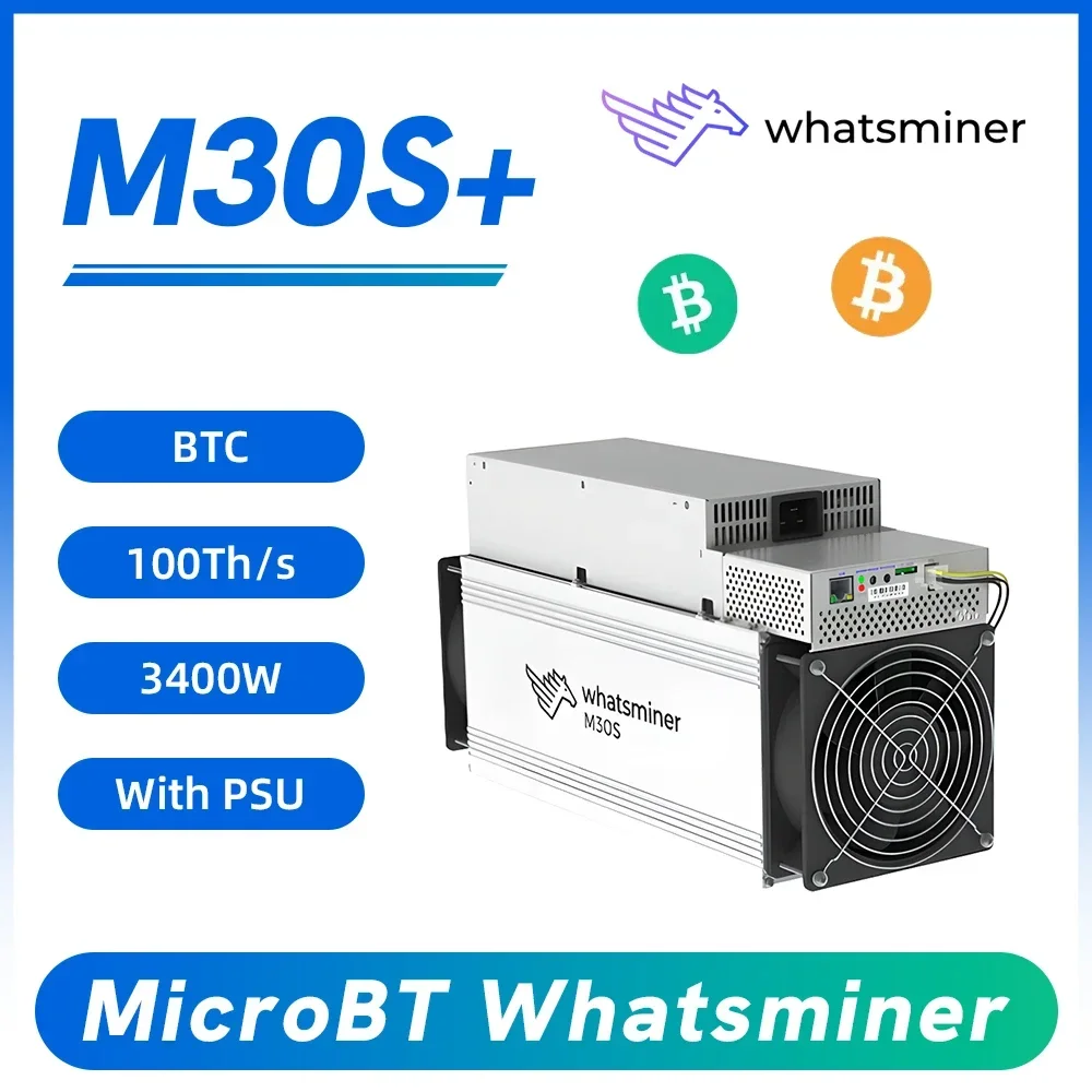 NEW Whatsminer M30S+ 92T BTC Mining Machine SHA256 Algorithm Crypto Machine Miner Bitcoin Asic Miner with PSU