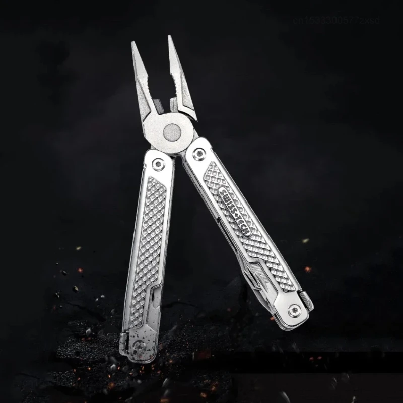 Xiaomi SWISS TECH 15 in 1 Multitool Folding Pliers Pocket Scissors Saw Multifunctional EDC Tool Outdoor Camping Portable Tool