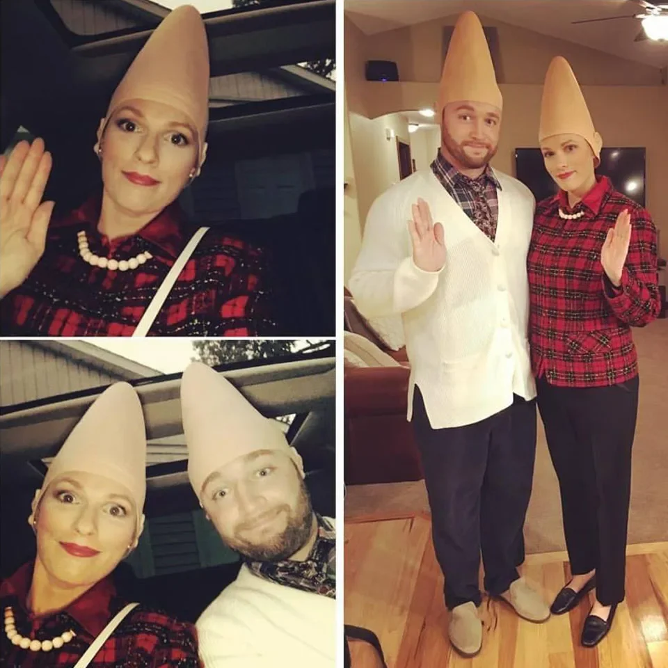 Tête d'oeuf en form de peau conique الغريبة قناع قبعة تأثيري فو Coneheads اللاتكس نتوء (غطاء) هالوين كرنفال زي حفلة الدعائم