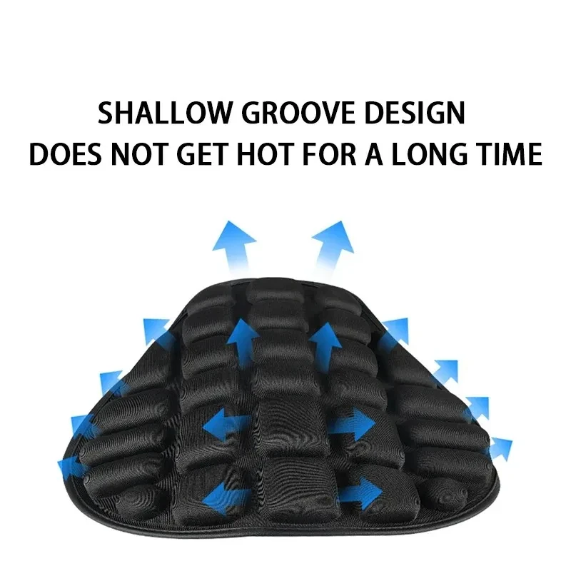 Motorcycle 3D Seat Cushion Black Foam Soft Comfortable Breathable EVA Seat Covers Mats Motorcycles Electric Bike Accessories image 2