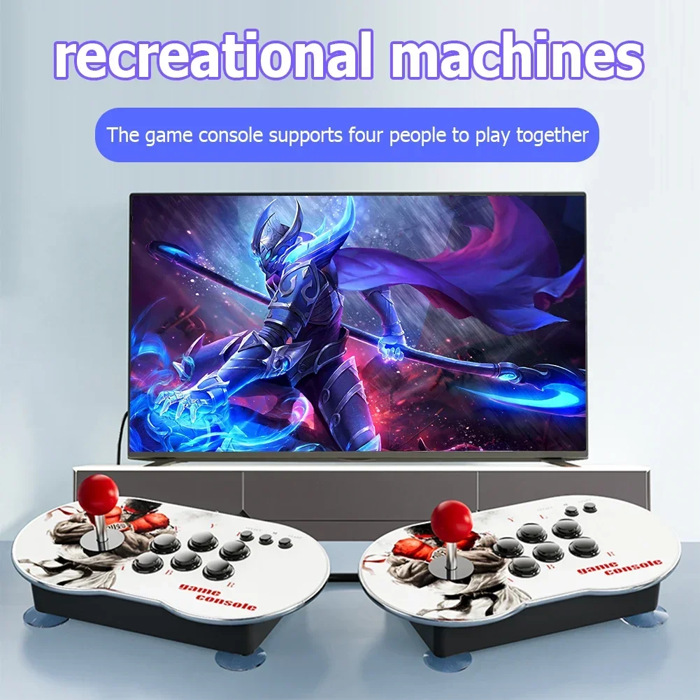 Go Classic Retro TV double rocker console game console double battery fighting PS1 HD 4K arcade 10000 game TV Projector Monitor - Image 4