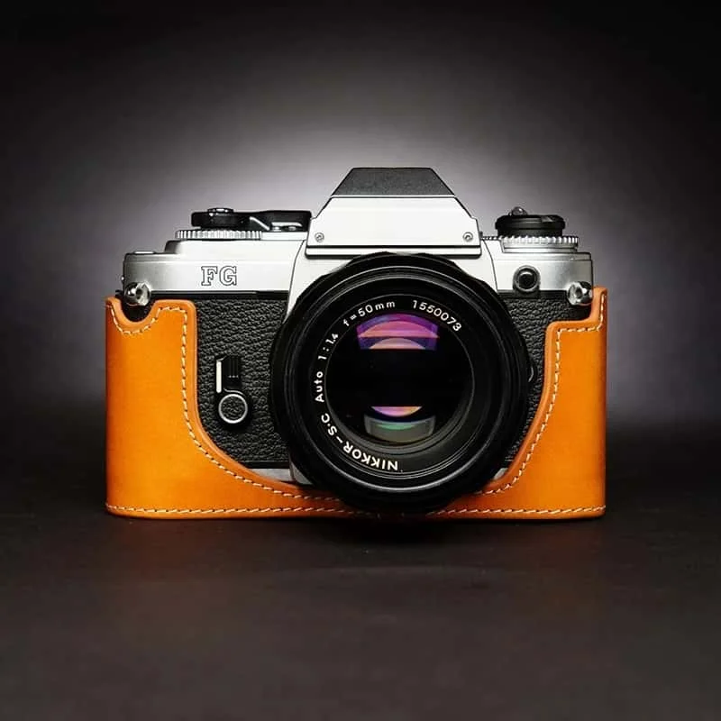 Handmade Genuine Leather Camera Half Case Cover Camera Bodysuit for Nikon EM FG FG20
