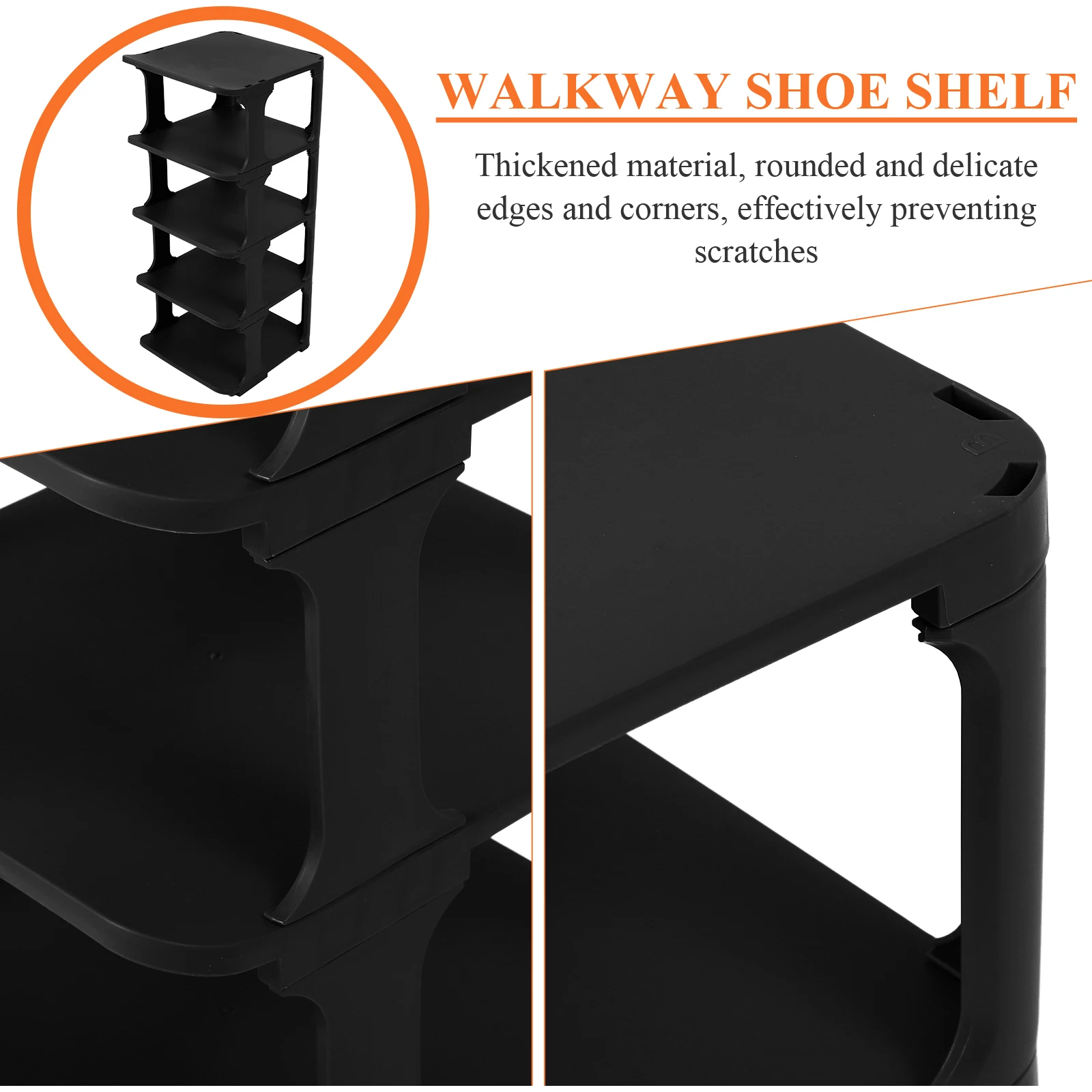 

Shoe Cabinet Storage Rack Racks Organizers Multipurpose Black Plastic Multi-layer