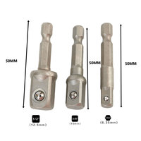 Adapter Socket Socket Bit Tools Socket 3/8\\'\\'(9.5mm) 3pcs 50mm Chrome Vanadium Steel Power Tools Sandblasting