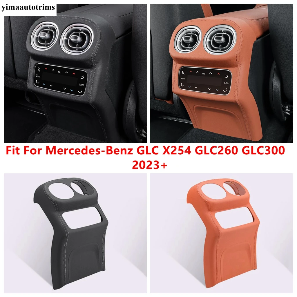 

Rear Armrest Box Air AC Outlet Anti Kick PU Leather Cushion Mat Pad Cover Accessories For Benz GLC X254 GLC260 GLC300 2023 2024